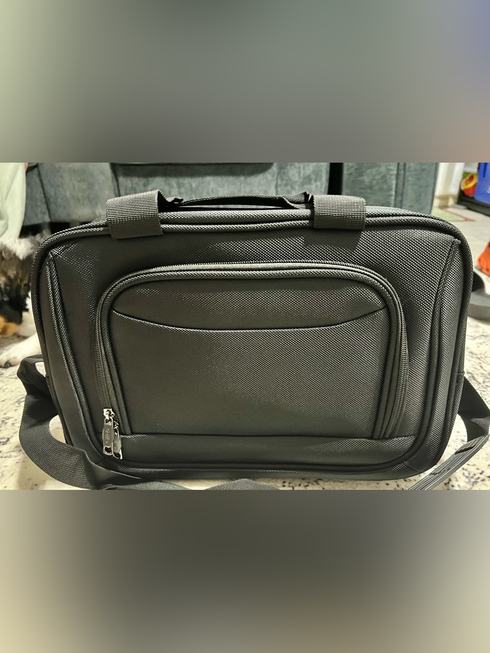 NWOT - Coolife Traveler Luggage Black Messenger Crossbody Strap Bag -15in